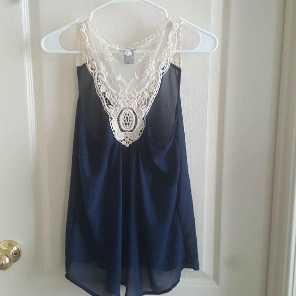 Navy Blue Blouse - Picture 2 of 3